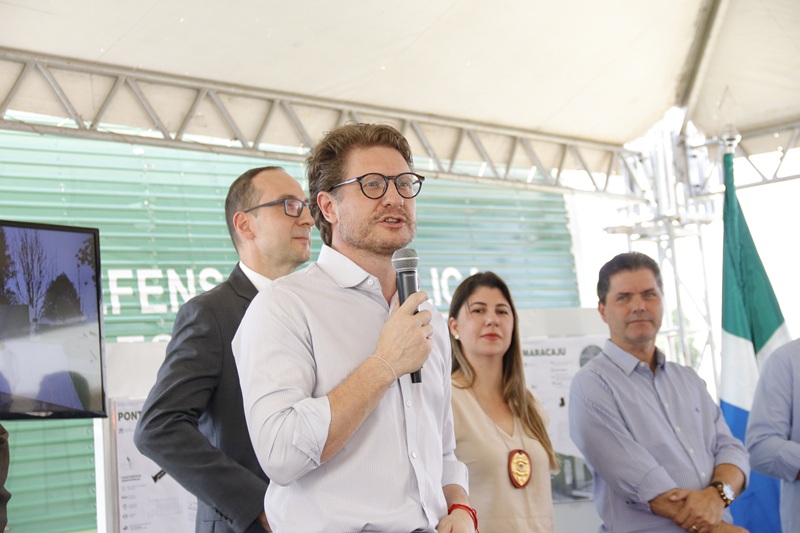 Defensoria Pública lança Pedra Fundamental da nova sede de atendimento em Maracaju Pedra Fundamental Secretario Frederico Felini